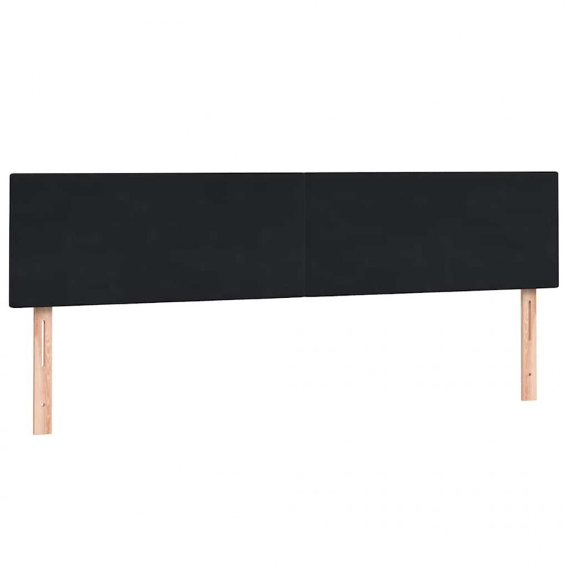Łóżko typu Box Spring z materacami Czarny 180x210 cm Aksamit