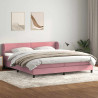 Łóżko typu Box Spring z materacami Różowy 180x210 cm Aksamit