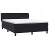 Łóżko typu Box Spring z materacem Czarny 160x220 cm Aksamit