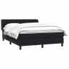 Łóżko typu Box Spring z materacem Czarny 160x220 cm Aksamit