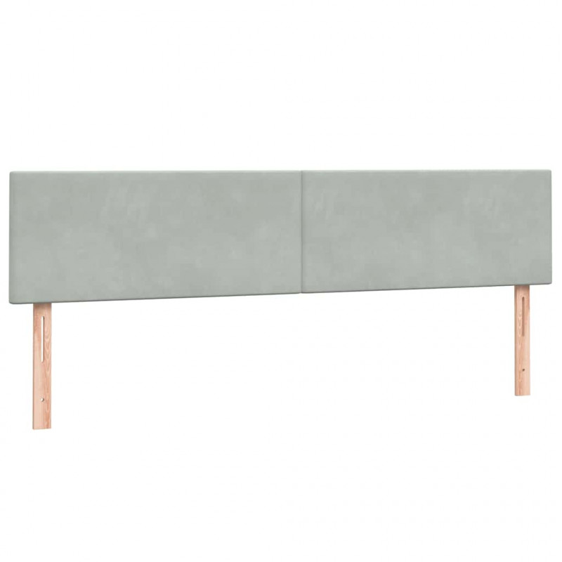 Łóżko typu Box Spring z materacami Jasnoszary 180x220 cm