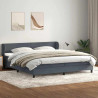 Łóżko typu Box Spring z materacami Ciemnoszary 180x220 cm