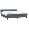 Łóżko typu Box Spring z materacami Ciemnoszary 180x220 cm