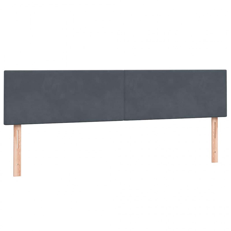 Łóżko typu Box Spring z materacami Ciemnoszary 180x220 cm