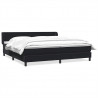 Łóżko typu Box Spring z materacami Czarny 180x220 cm Aksamit