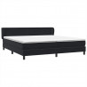 Łóżko typu Box Spring z materacami Czarny 180x220 cm Aksamit
