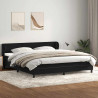 Łóżko typu Box Spring z materacami Czarny 180x220 cm Aksamit