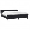Łóżko typu Box Spring z materacami Czarny 180x220 cm Aksamit