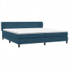 Łóżko typu Box Spring z materacami Ciemnoniebieski 180x220 cm