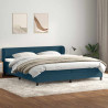 Łóżko typu Box Spring z materacami Ciemnoniebieski 180x220 cm