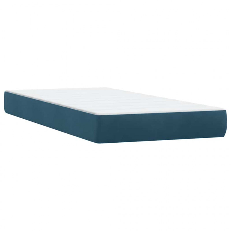 Łóżko typu Box Spring z materacami Ciemnoniebieski 180x220 cm