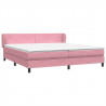 Łóżko typu Box Spring z materacami Różowy 180x220 cm Aksamit
