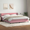Łóżko typu Box Spring z materacami Różowy 180x220 cm Aksamit