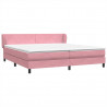 Łóżko typu Box Spring z materacami Różowy 200x220 cm Aksamit