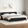 Łóżko typu Box Spring z materacami Czarny 180x210 cm Aksamit