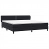 Łóżko typu Box Spring z materacami Czarny 180x210 cm Aksamit
