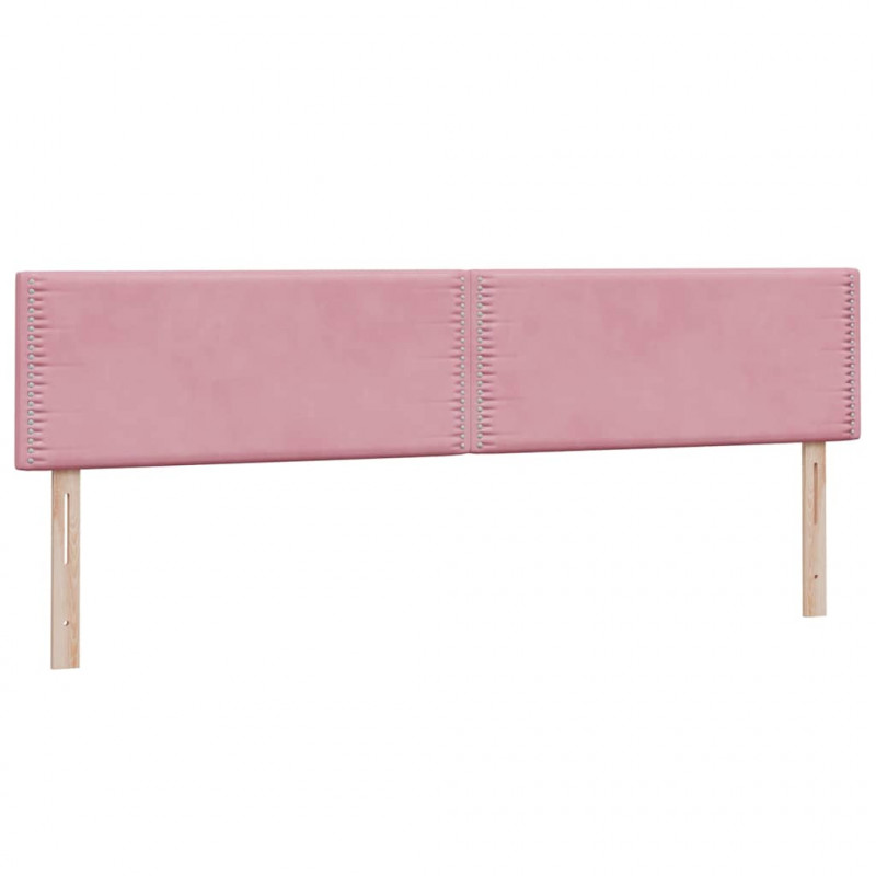 Łóżko typu Box Spring z materacami Różowy 180x210 cm Aksamit