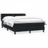 Łóżko typu Box Spring z materacem Czarny 160x220 cm Aksamit