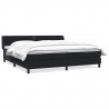 Łóżko typu Box Spring z materacami Czarny 180x220 cm Aksamit