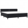 Łóżko typu Box Spring z materacami Czarny 180x220 cm Aksamit