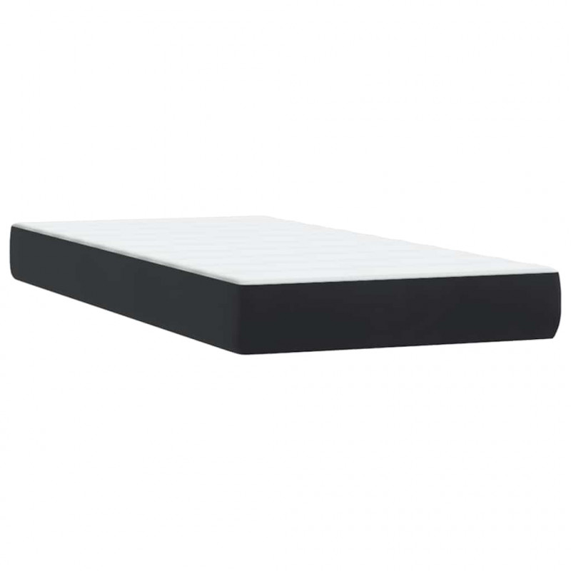 Łóżko typu Box Spring z materacami Czarny 180x220 cm Aksamit