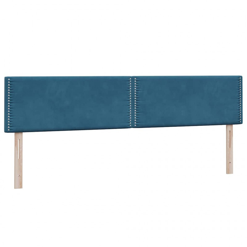 Łóżko typu Box Spring z materacami Ciemnoniebieski 180x220 cm