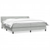 Łóżko typu Box Spring z materacami Jasnoszary 180x210 cm