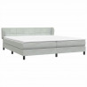 Łóżko typu Box Spring z materacami Jasnoszary 180x210 cm