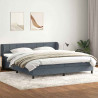 Łóżko typu Box Spring z materacami Ciemnoszary 180x210 cm