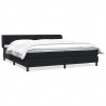 Łóżko typu Box Spring z materacami Czarny 180x210 cm Aksamit