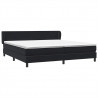 Łóżko typu Box Spring z materacami Czarny 180x210 cm Aksamit