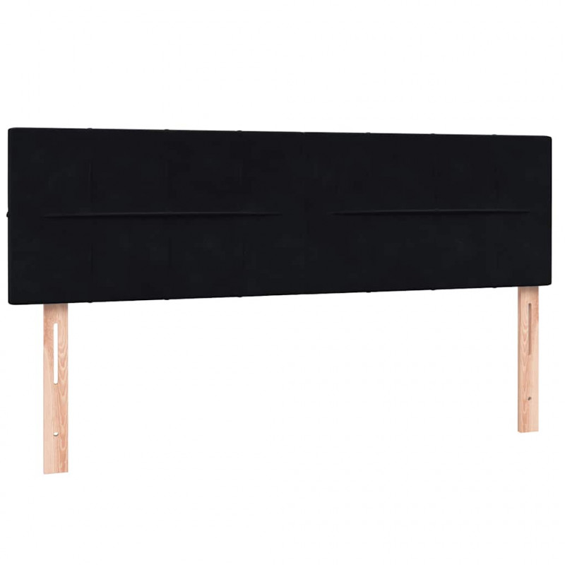 Łóżko typu Box Spring z materacem Czarny 160x220 cm Aksamit