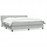 Łóżko typu Box Spring z materacami Jasnoszary 180x220 cm