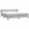 Łóżko typu Box Spring z materacami Jasnoszary 180x220 cm