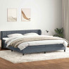 Łóżko typu Box Spring z materacami Ciemnoszary 180x220 cm