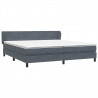 Łóżko typu Box Spring z materacami Ciemnoszary 180x220 cm