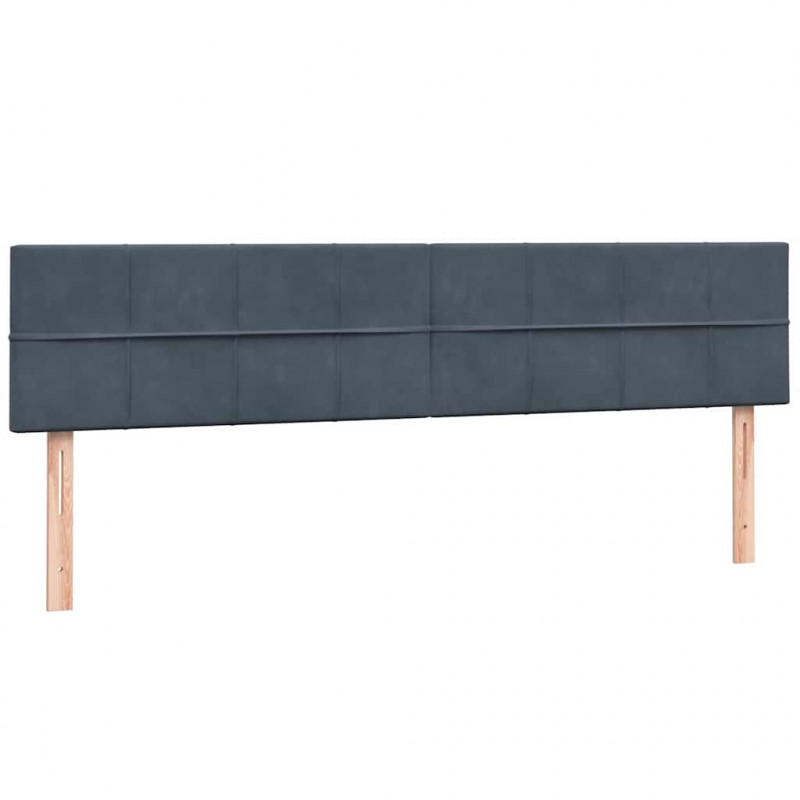 Łóżko typu Box Spring z materacami Ciemnoszary 180x220 cm