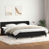 Łóżko typu Box Spring z materacami Czarny 180x220 cm Aksamit