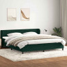 Łóżko typu Box Spring z materacami Ciemnozielone 180x220 cm