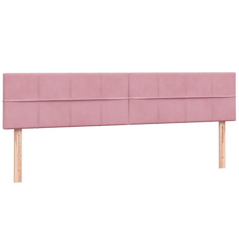 Łóżko typu Box Spring z materacami Różowy 180x220 cm Aksamit