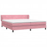 Łóżko typu Box Spring z materacami Różowy 200x220 cm Aksamit