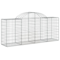 Kosze gabionowe, 8 szt, 200x50x80/100 cm, galwanizowane żelazo