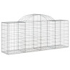 Kosze gabionowe, 8 szt, 200x50x80/100 cm, galwanizowane żelazo