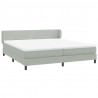 Łóżko typu Box Spring z materacami Jasnoszary 180x210 cm
