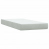 Łóżko typu Box Spring z materacami Jasnoszary 180x210 cm