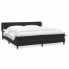 Łóżko typu Box Spring z materacami Czarny 180x210 cm Aksamit