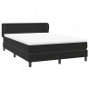 Łóżko typu Box Spring z materacem Czarny 160x220 cm Aksamit