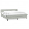 Łóżko typu Box Spring z materacami Jasnoszary 180x220 cm