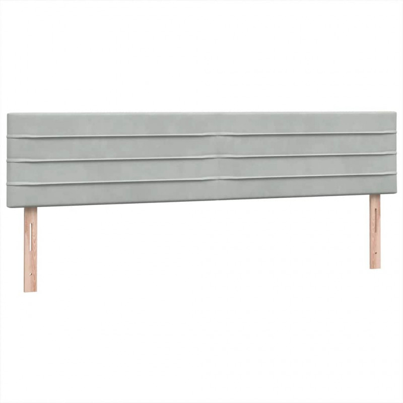 Łóżko typu Box Spring z materacami Jasnoszary 180x220 cm