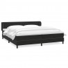 Łóżko typu Box Spring z materacami Czarny 180x220 cm Aksamit